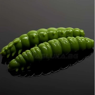 Силиконови ларви Libra Lures Larva 3.5см - 12 бр. - аромат Cheese - цвят 031 Olive