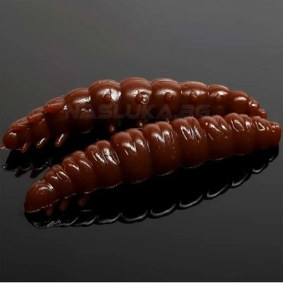 Libra Larva 3.0см 15 бр. - Krill 038 Brown Силиконови ларви Libra Lures Larva 3.0см - 15 бр. - аромат Krill - цвят 038 Brown