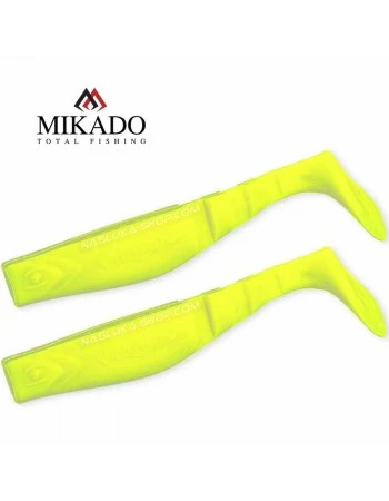 Сет от 2 броя силиконови шадове Mikado Fishunter - Fluo Mix - цвят Yellow
