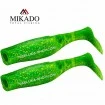 Сет от 2 броя силиконови шадове Mikado Fishunter - Fluo Mix - цвят Green