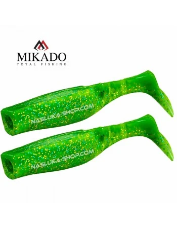 Сет от 2 броя силиконови шадове Mikado Fishunter - Fluo Mix - цвят Green