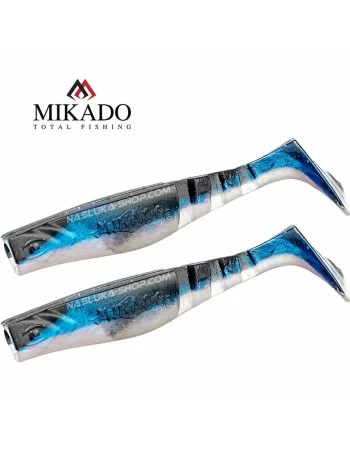 Сет от 2 броя силиконови шадове Mikado Fishunter - Natural Mix - цвят Blue Silver Fish