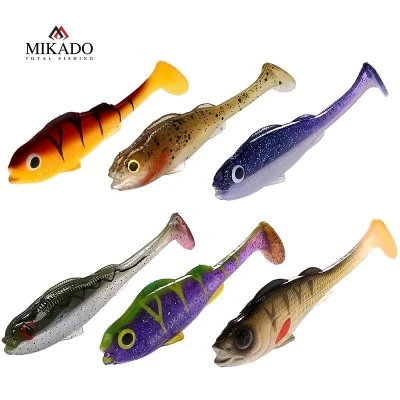 Микс от силиконови шадове Mikado Real Fish Perch 6.5см - 6 бр.