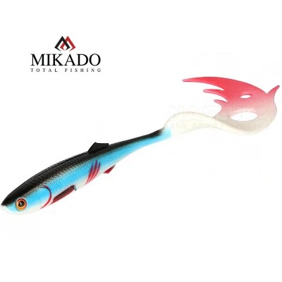 Sicario Pike Tail 14см, цвят Bleeding Blue Сет от 2 силиконови примамки Mikado Sicario Pike Tail 14см, цвят Bleeding Blue