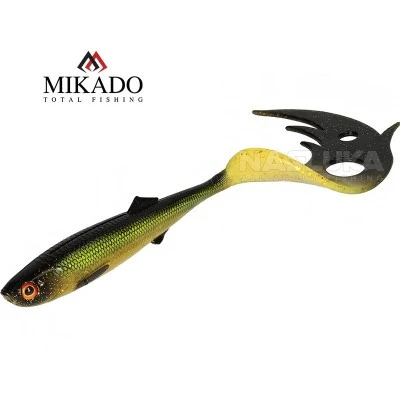 Sicario Pike Tail 14см, цвят Tench Сет от 2 силиконови примамки Mikado Sicario Pike Tail 14см, цвят Tench