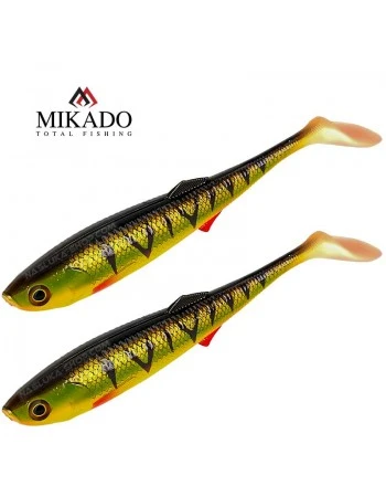Сет от 2 бр. силиконови шадове Mikado Sicario 14см - цвят Bloody Perch