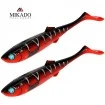 Сет от 2 бр. силиконови шадове Mikado Sicario 14см - цвят Red Tiger