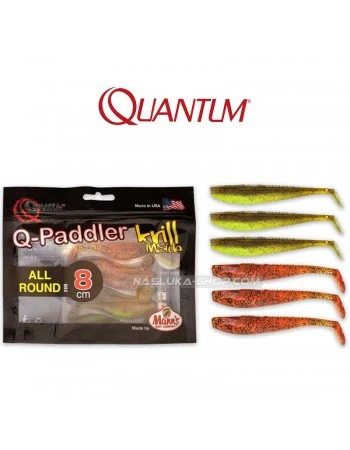 Сет силиконови шадове Quantum Q-Paddler Shad - Allround - 8 см - 6 бр.