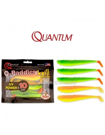 Сет силиконови шадове Quantum Q-Paddler Shad - UV Power - 10 см - 5 бр.