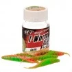 Силиконови ароматизирани примамки Magic Trout T-Worm I-Tail - Neon Green Orange
