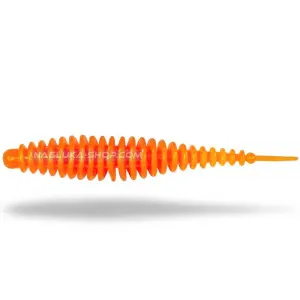 Силиконови ароматизирани примамки Magic Trout T-Worm I-Tail, Neon Orange