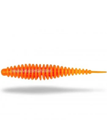 Силиконови ароматизирани примамки Magic Trout T-Worm I-Tail - Neon Orange