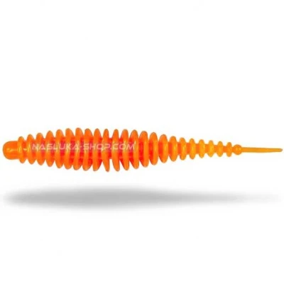 Силиконови ароматизирани примамки Magic Trout T-Worm I-Tail - Neon Orange