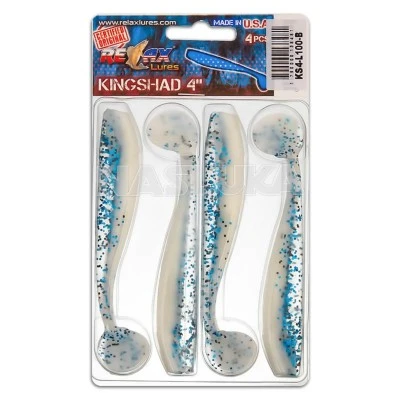 Силиконови шадове Relax King Shad Laminat 10см - цвят 100 - 4 бр.