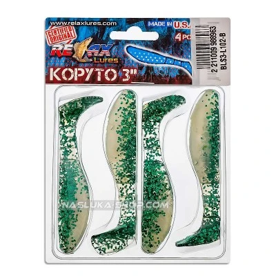 Сет от 4 бр. силиконови шадове Relax Kopyto Laminat Blister 7.5см - цвят L102