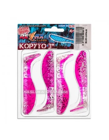 Сет от 4 бр. силиконови шадове Relax Kopyto Laminat Blister 7.5см - цвят L604