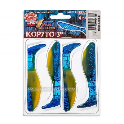 Relax Kopyto Laminat Blister 7.5см L662 Сет от 4 бр. силиконови шадове Relax Kopyto Laminat Blister 7.5см - цвят L662