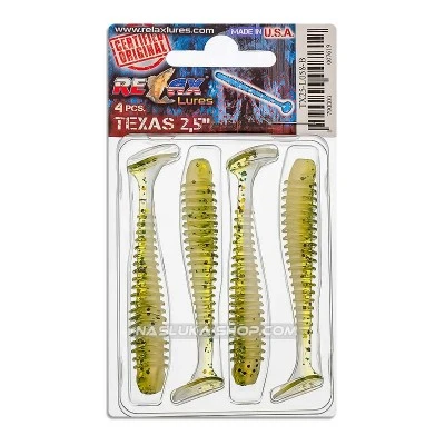 Relax Texas Laminat Blister 6см L058 Сет от 4 бр. силиконови примамки Relax Texas Laminat Blister 6см - цвят L058