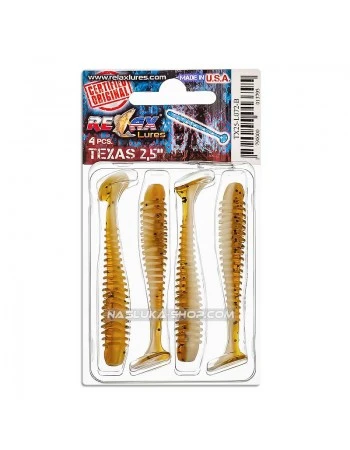 Сет от 4 бр. силиконови примамки Relax Texas Laminat Blister 6см - цвят L072