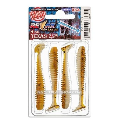 Relax Texas Laminat Blister 6см L072 Сет от 4 бр. силиконови примамки Relax Texas Laminat Blister 6см - цвят L072
