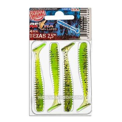 Relax Texas Laminat Blister 6см L140 Сет от 4 бр. силиконови примамки Relax Texas Laminat Blister 6см - цвят L140