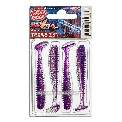 Relax Texas Laminat Blister 6см L318 Сет от 4 бр. силиконови примамки Relax Texas Laminat Blister 6см - цвят L318