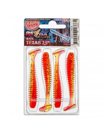 Сет от 4 бр. силиконови примамки Relax Texas Laminat Blister 6см - цвят L398