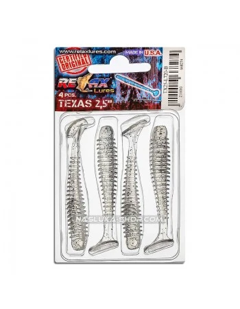 Сет от 4 бр. силиконови примамки Relax Texas Laminat Blister 6см - цвят L720