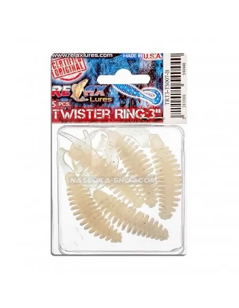 Сет от 5 бр. силиконови примамки Relax Turbo Twister Standard Blister 6.5см - цвят TS007