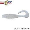 Сет от 5 бр. силиконови примамки Relax Turbo Twister Standard Blister 6.5см - цвят TS008