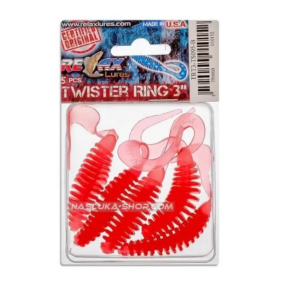 Relax Turbo Twister Standard Blister 6.5см TS095 Сет от 5 бр. силиконови примамки Relax Turbo Twister Standard Blister 6.5см - цвят TS095