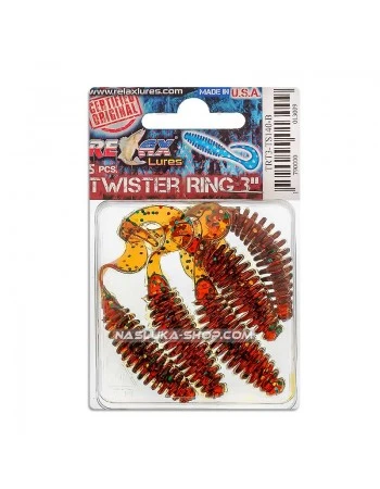 Сет от 5 бр. силиконови примамки Relax Turbo Twister Standard Blister 6.5см - цвят TS140