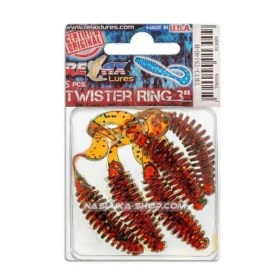 Relax Turbo Twister Standard Blister 6.5см TS140 Сет от 5 бр. силиконови примамки Relax Turbo Twister Standard Blister 6.5см - цвят TS140