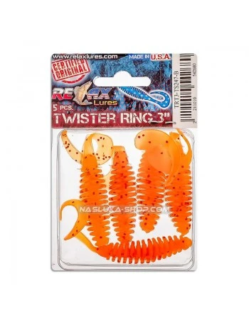 Сет от 5 бр. силиконови примамки Relax Turbo Twister Standard Blister 6.5см - цвят TS247