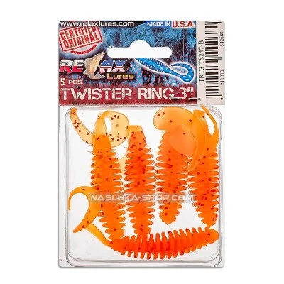 Relax Turbo Twister Standard Blister 6.5см TS247 Сет от 5 бр. силиконови примамки Relax Turbo Twister Standard Blister 6.5см - цвят TS247