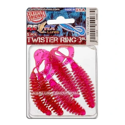 Relax Turbo Twister Standard Blister 6.5см TS447 Сет от 5 бр. силиконови примамки Relax Turbo Twister Standard Blister 6.5см - цвят TS447