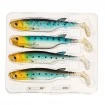 Сет от 4 бр. силиконови шадове Rudie's Hata Fish - 10.2см - цвят 12