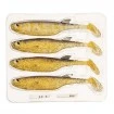 Сет от 5 бр. силиконови шадове Rudie's Hata Fish - 8.9см - цвят 74