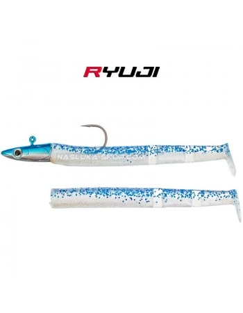 Силиконова примамка с джиг глава Ryuji Maxfish 2+1 - цвят Blue Silver