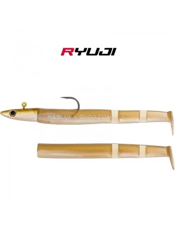 Силиконова примамка с джиг глава Ryuji Maxfish 2+1 - цвят Khaki