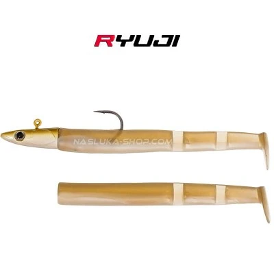 Силиконова примамка с джиг глава Ryuji Maxfish 2+1 - цвят Khaki
