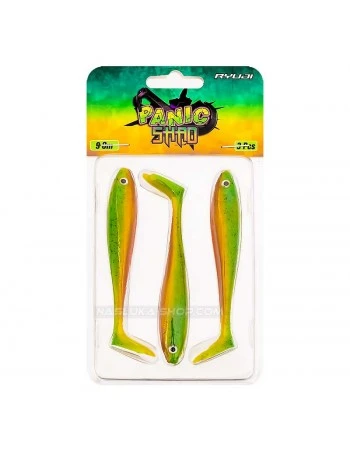 Силиконови шадове Ryuji Panic Shad 9 см - 3 бр. - цвят Mojito UV