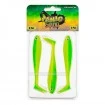 Силиконови шадове Ryuji Panic Shad 9 см - 3 бр. - цвят UV Lime