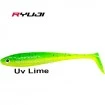Силиконови шадове Ryuji Panic Shad 9 см - 3 бр. - цвят UV Lime