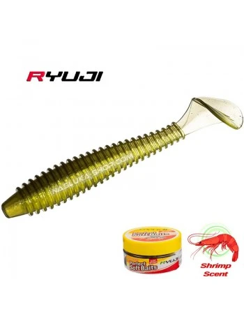 Ароматизирани силиконови примамки Ryuji Perfect Baits LT - цвят E - 7см - 10 бр.