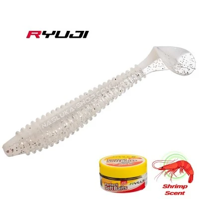 Ароматизирани силиконови примамки Ryuji Perfect Baits LT - цвят F - 7см - 10 бр.