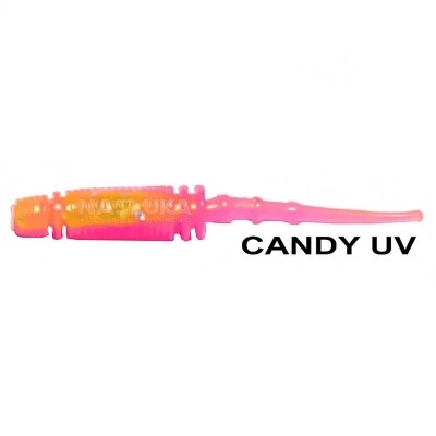 Силиконови примамки Ryuji Rock Worm 4см, 12 бр., цвят Candy UV