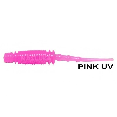 Силиконови примамки Ryuji Rock Worm 4см, 12 бр., цвят Pink Glow
