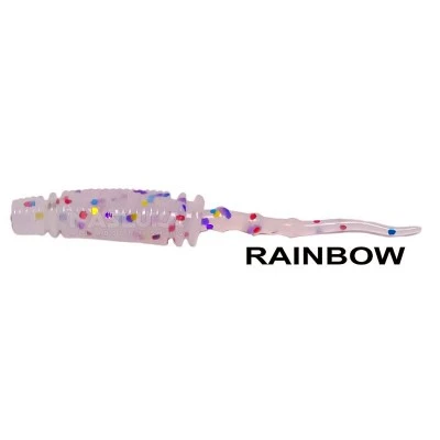 Силиконови примамки Ryuji Rock Worm 4см, 12 бр., цвят Rainbow
