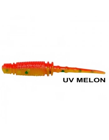 Силиконови примамки Ryuji Rock Worm 4см, 12 бр., цвят UV Melon